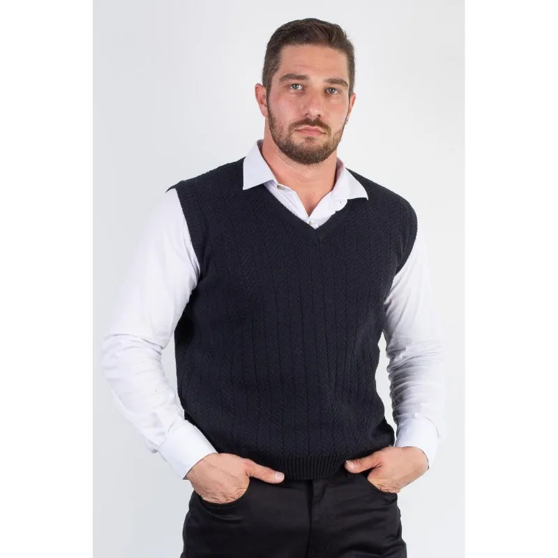 Colete de malha masculino 50009