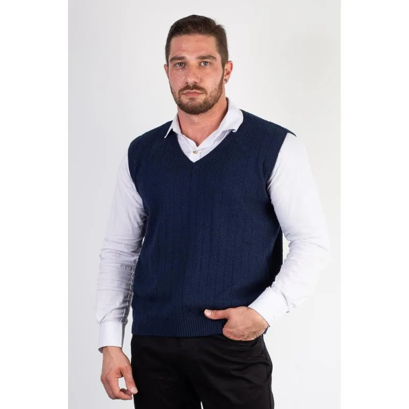 Colete de malha masculino 50009