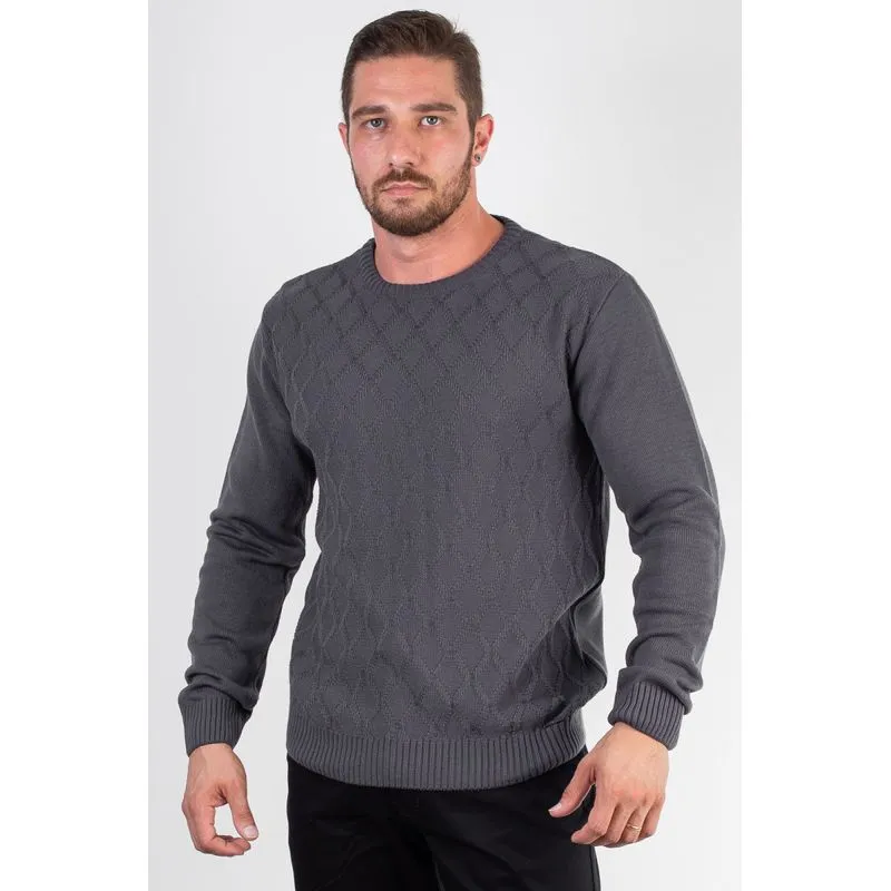 Blusão de malha masculino 50010 GG / Chumbo