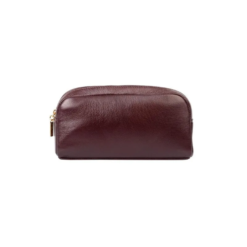 Necessaire grande de couro liso Manuela Necessaire grande de couro liso Adriana
