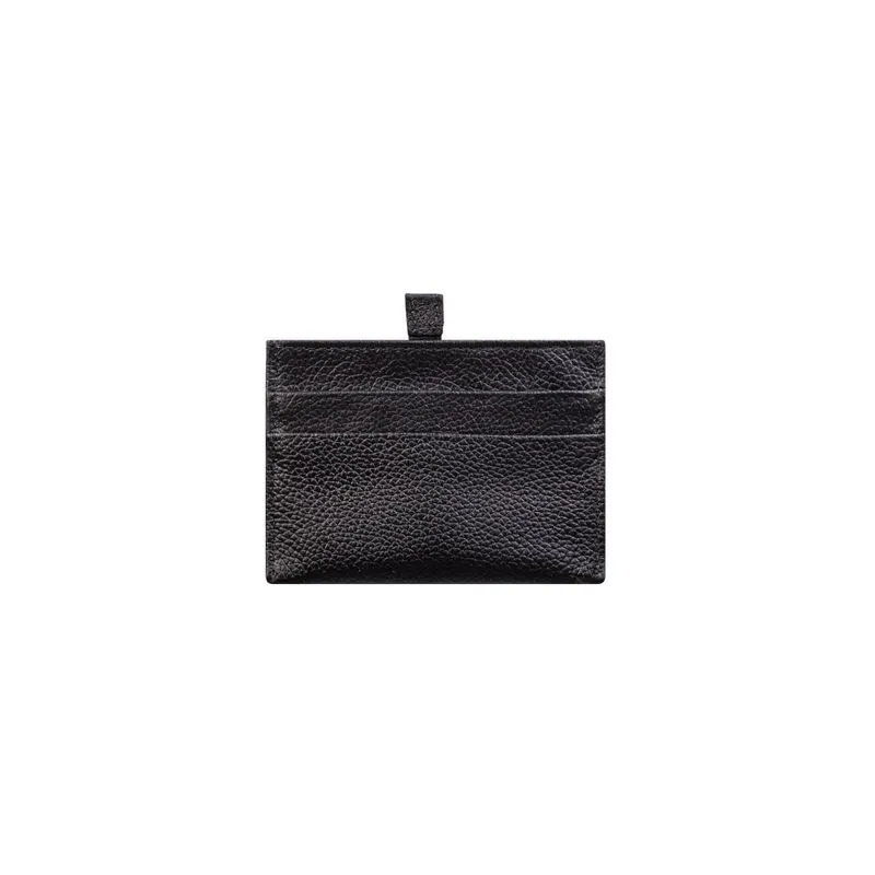 Porta cartões de couro floater Yan 8x10cm Preto