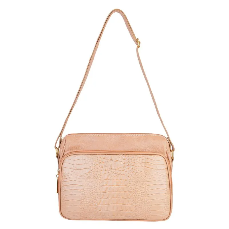 Bolsa de couro croco tiracolo Anita Bege