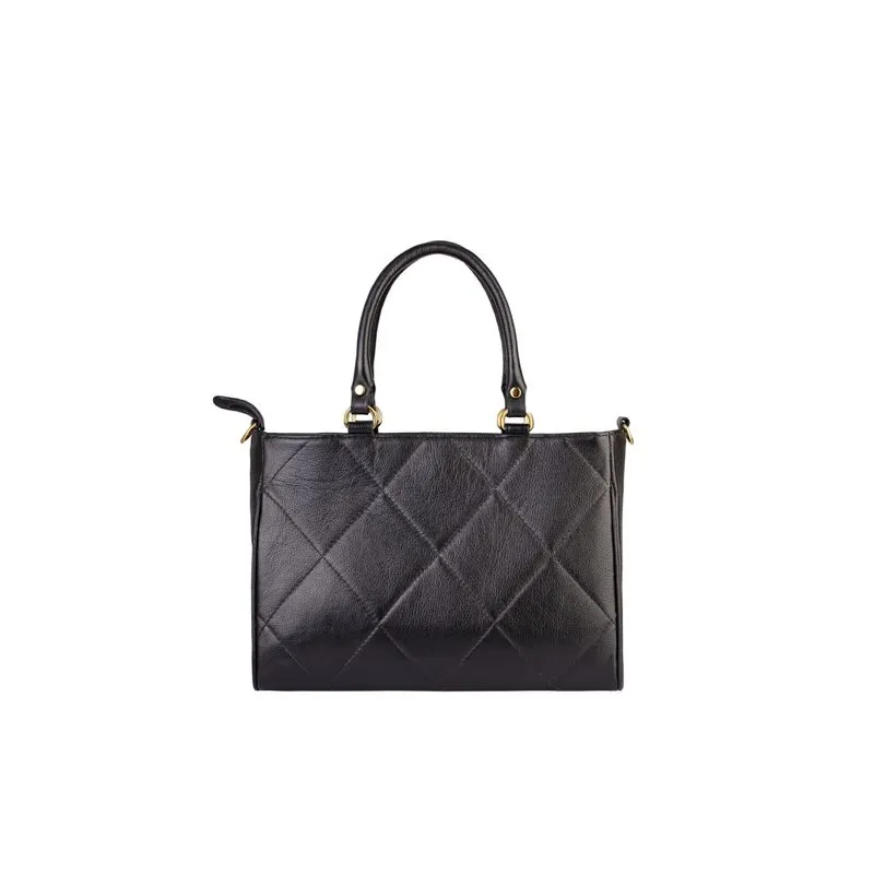 Bolsa feminina de couro liso Eliza Preto