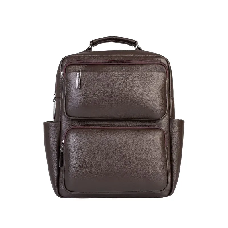 Mochila masculina de couro Lucca Café
