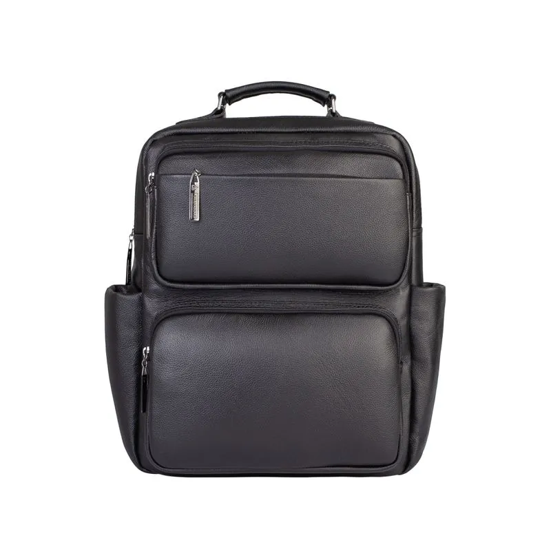 Mochila masculina de couro Lucca Preto
