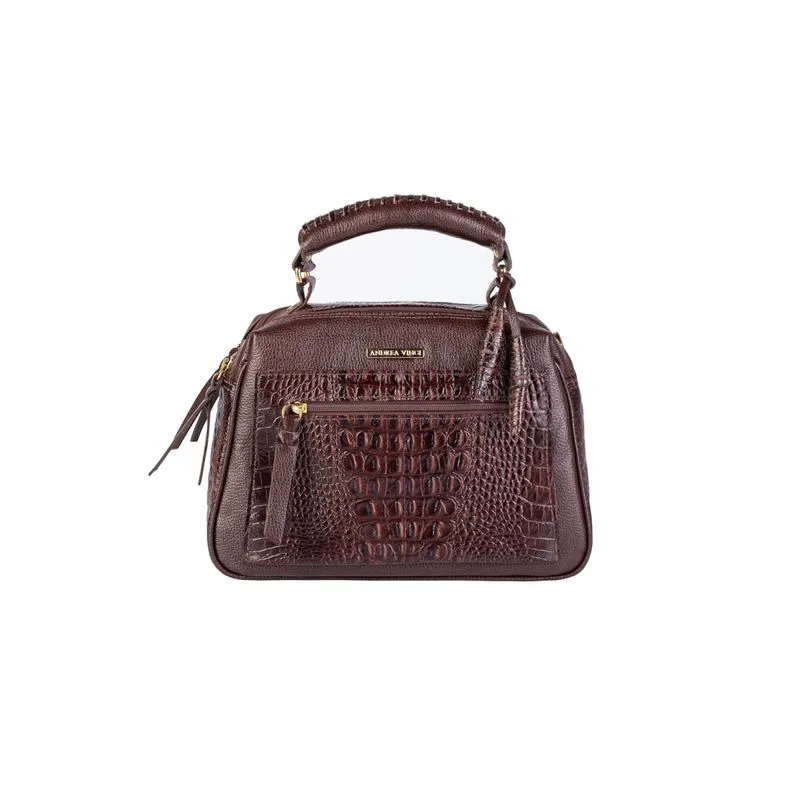 Bolsa pequena de couro croco Ruth Café