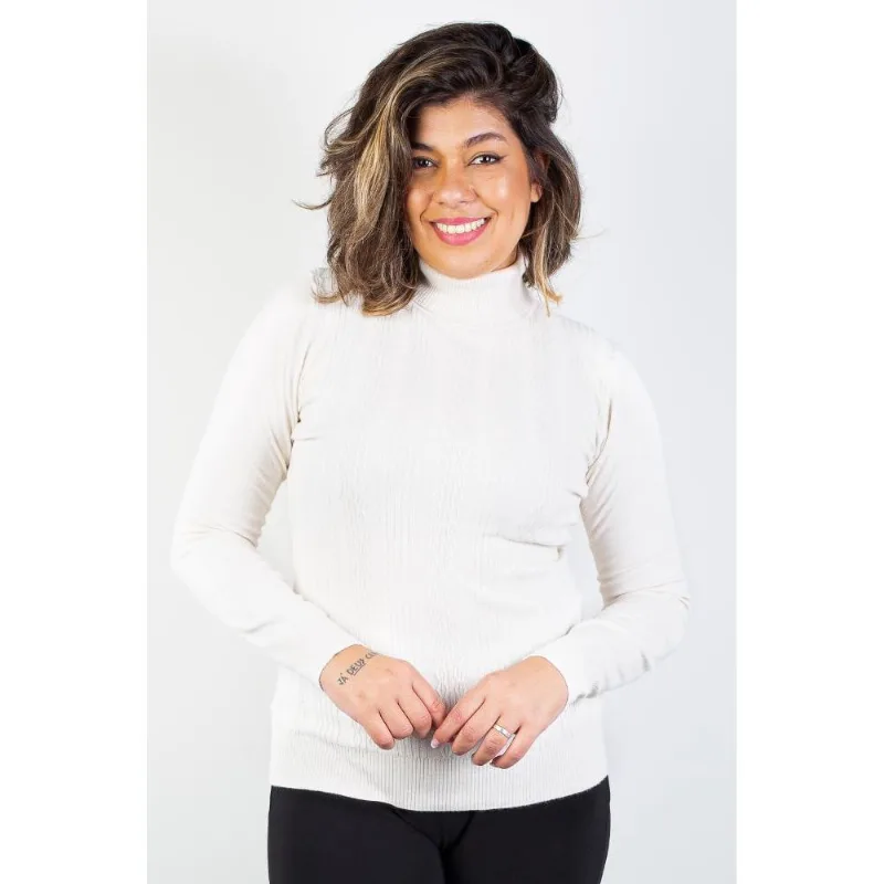 Blusa feminina de malha gola alta 81090