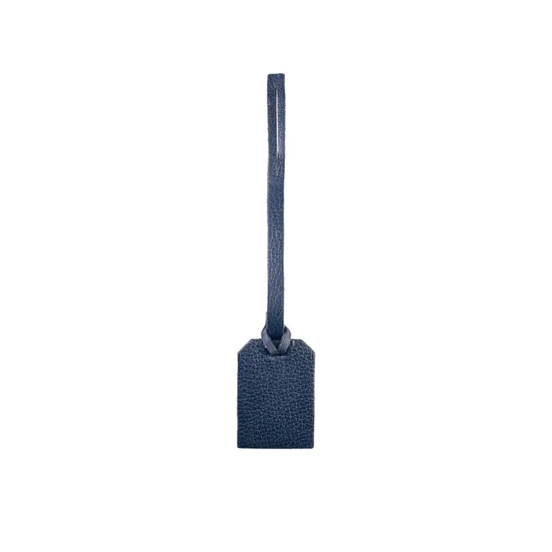 Tag de couro liso personalizada Azul