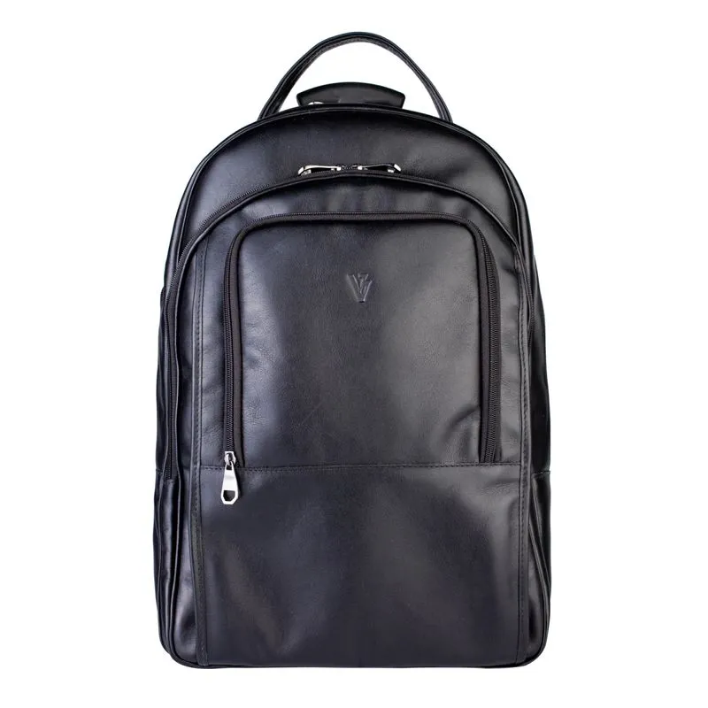 Mochila de carrinho em couro italiano Heitor Preto
