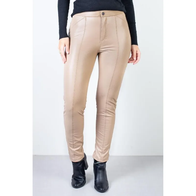 Calça feminina de PU sintético 80471