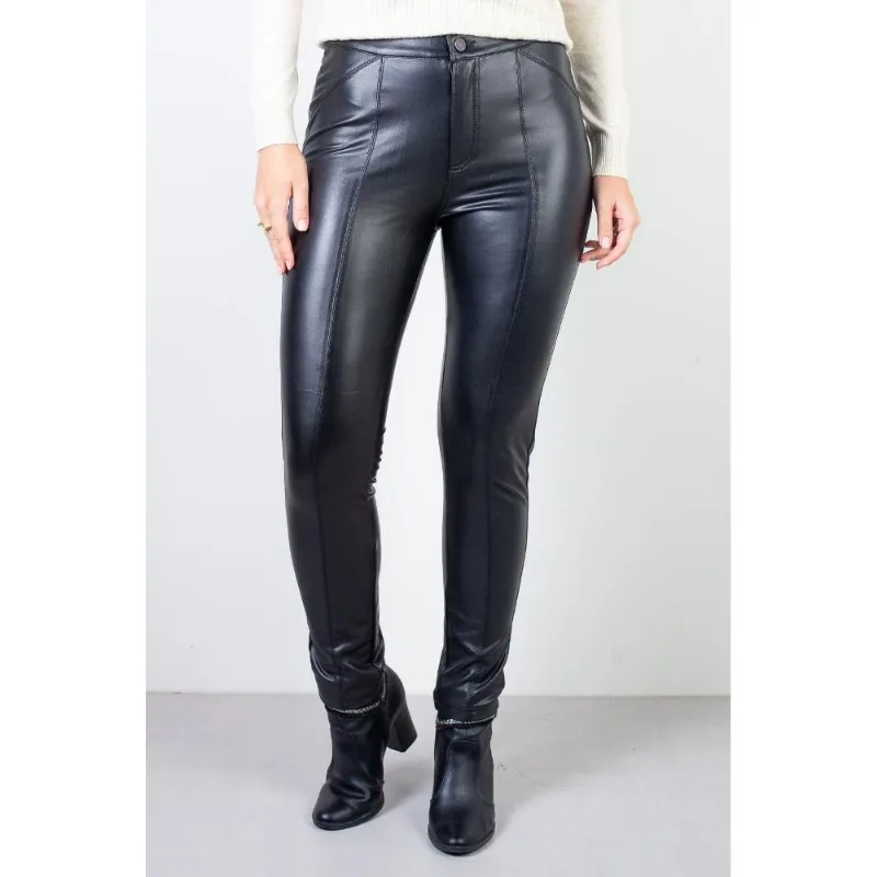 Calça feminina de PU sintético 80471