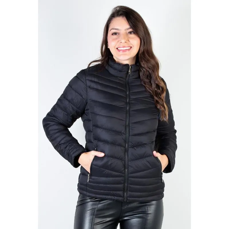 Jaqueta feminina de nylon curta 80226