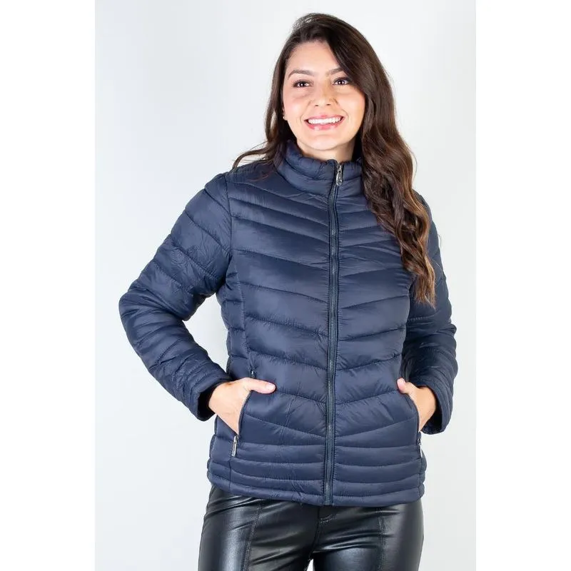 Jaqueta feminina de nylon curta 80226