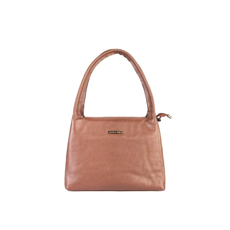 Bolsa básica de ombro em couro liso Maria