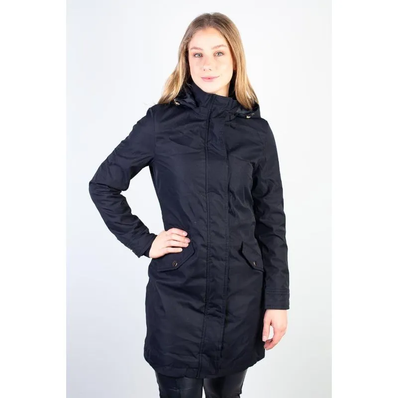 Parka feminina impermeável com capuz removível 84176
