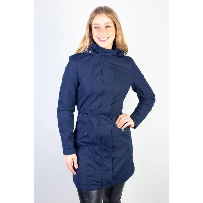 Parka feminina impermeável com capuz removível 84176