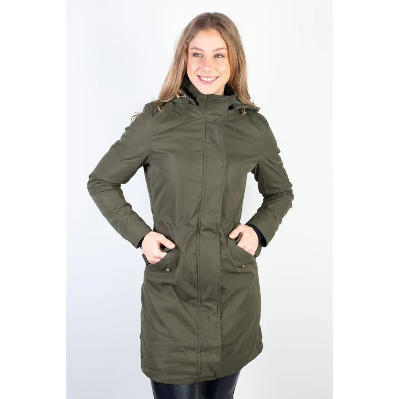 Parka feminina impermeável com capuz removível 84176