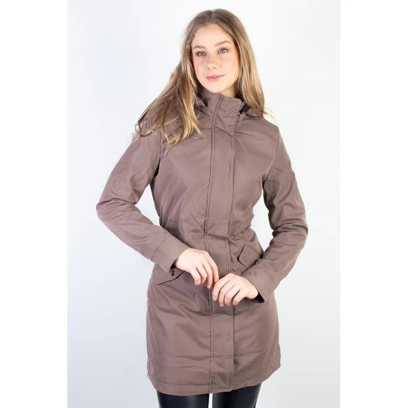 Parka feminina impermeável com capuz removível 84176