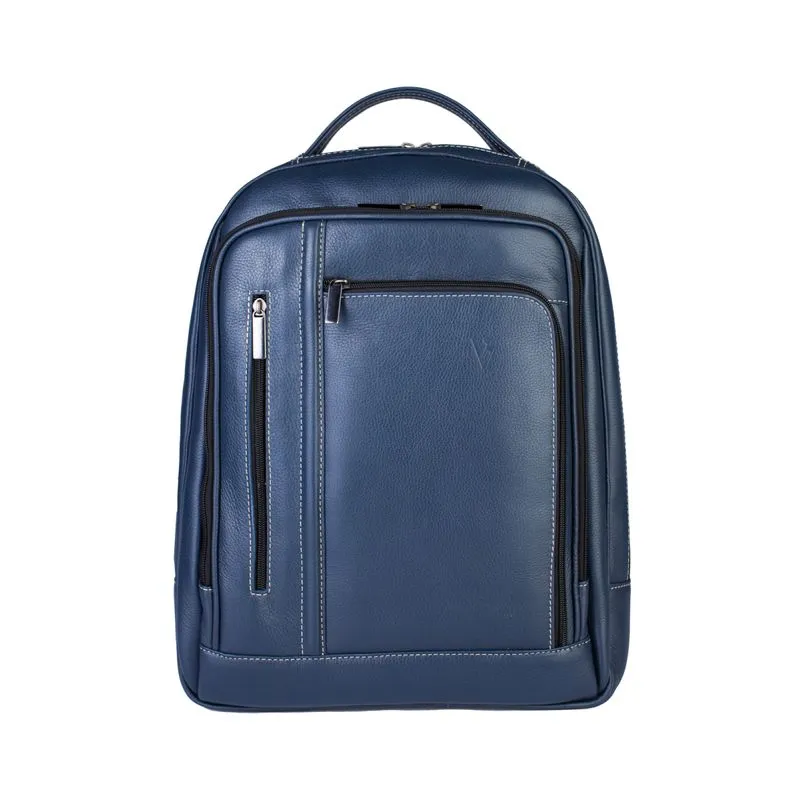 Mochila de couro executiva Connect Azul