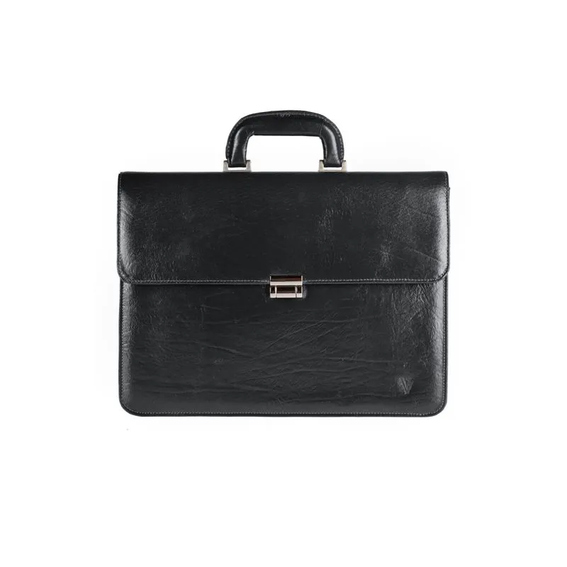 Maleta de couro masculina Matias Preto