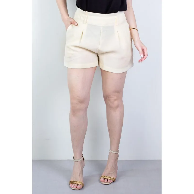 Short feminino alfaiataria com zíper 60010