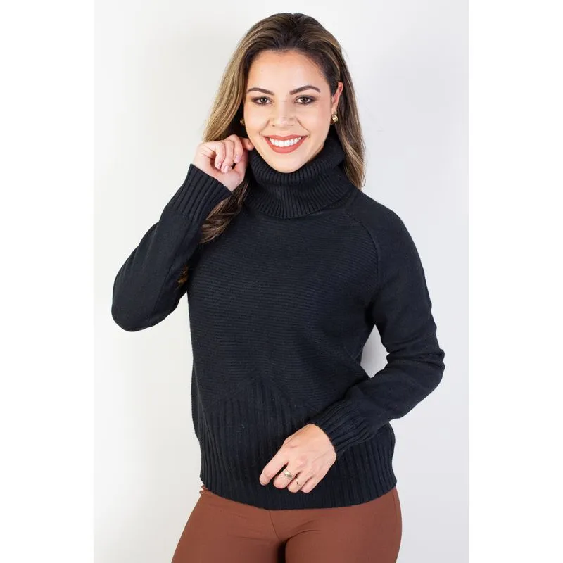 Blusa feminina gola boba 81148 M / Preto