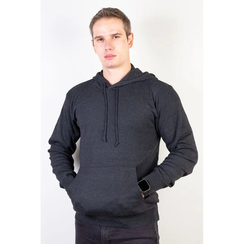 Blusa masculina moletinho com capuz 90153 P / Chumbo