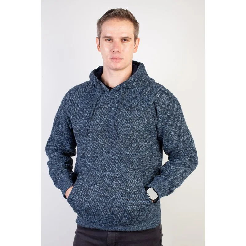 Blusão grosso térmico masculino com capuz 90150 P / Azul