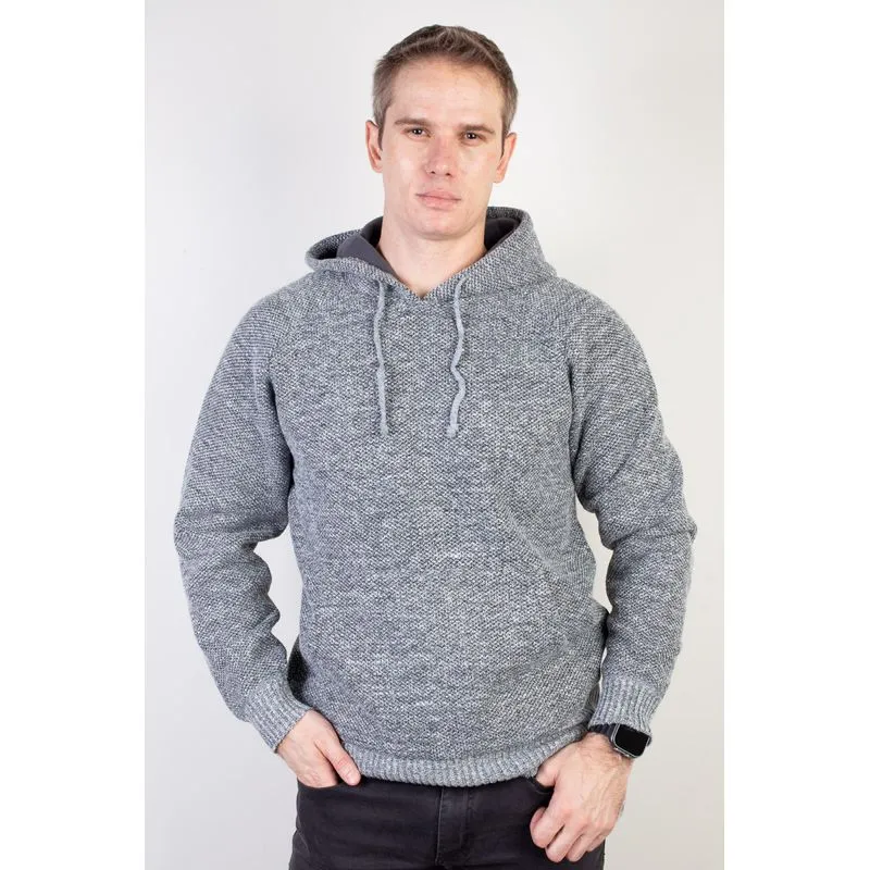 Blusão grosso térmico masculino com capuz 90150 M / Cinza