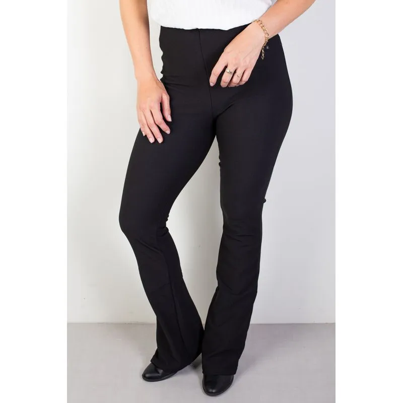 Calça flare cintura alta feminina 80020 GG / Preto