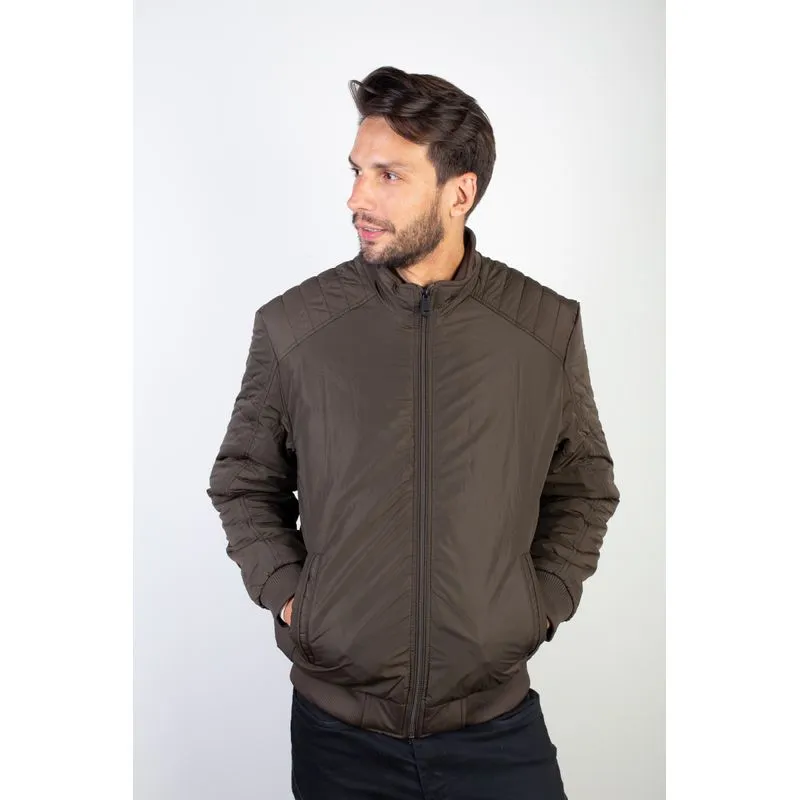 Jaqueta masculina de nylon impermeável 94267 GG / Musgo