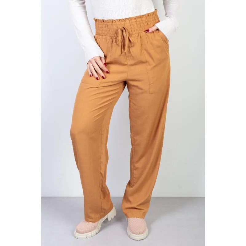 Calça reta viscose elástico e bolsos 70838