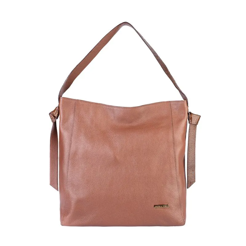 Bolsa sacola de ombro em couro croco Mara Marsala