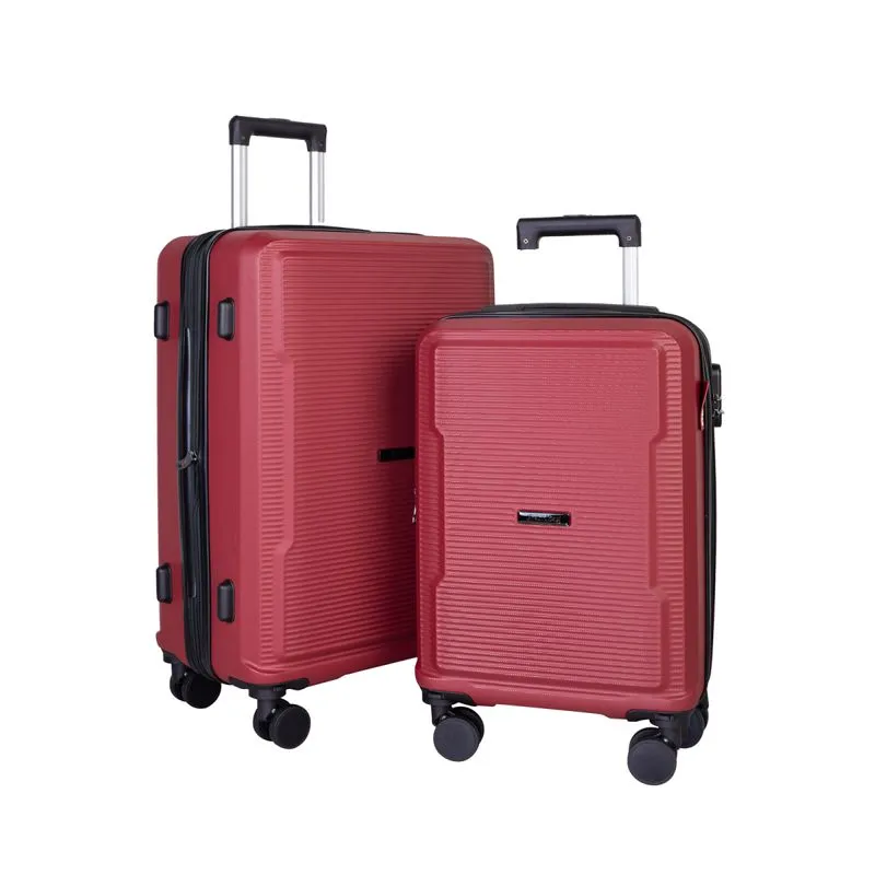 Kit 2 malas de viagem Abs 20" 24" Denver Vermelho
