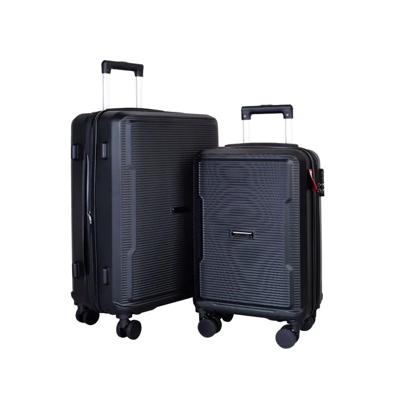 Kit 2 malas de viagem Abs 20" 24" Denver Preto