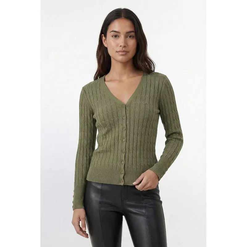 Casaco cardigan com botões 70870 M / Verde