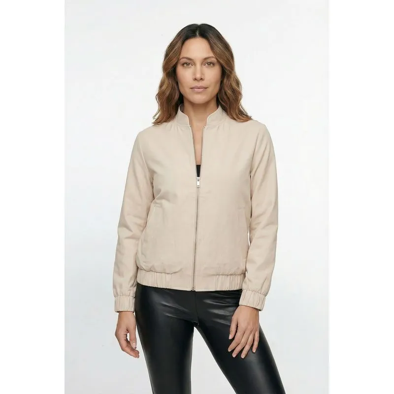 Jaqueta feminina viscose com bolso 61172 P / Cru