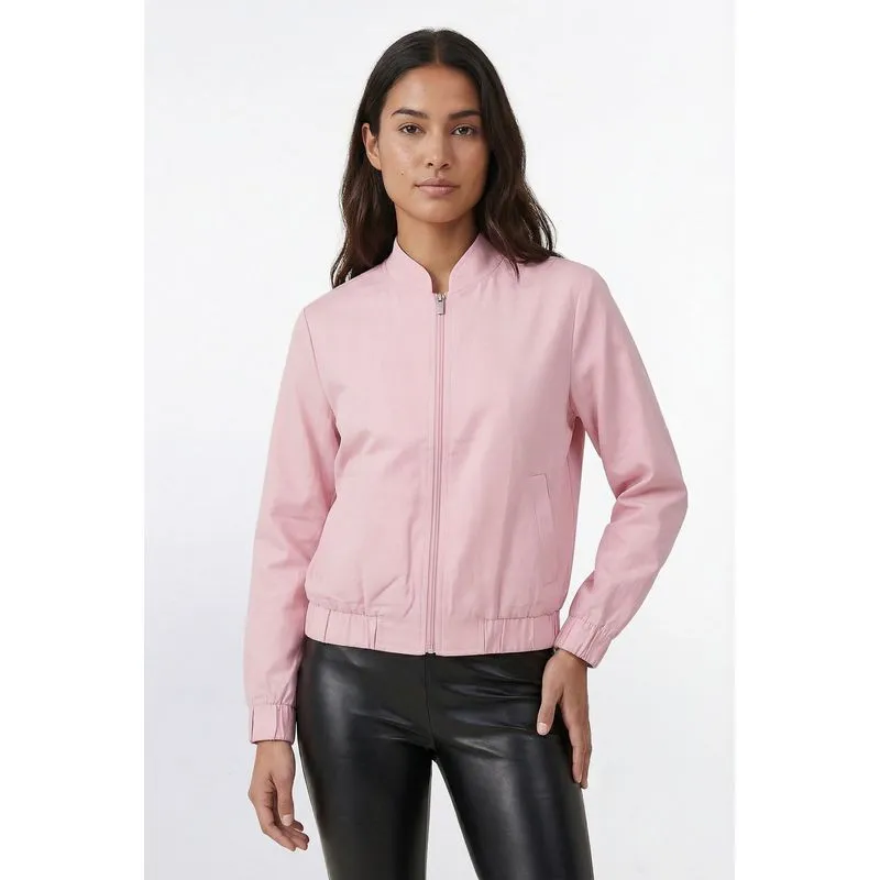 Jaqueta feminina viscose com bolso 61172 G / Rosa