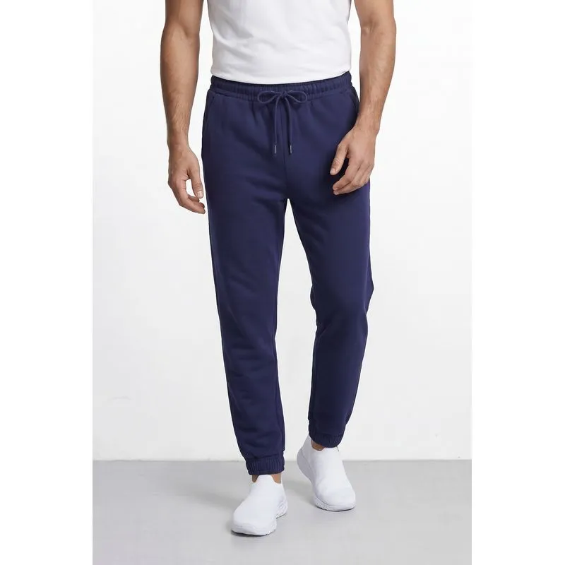 Calça masculina de moletom peluciado 69386 M / Azul Marinho