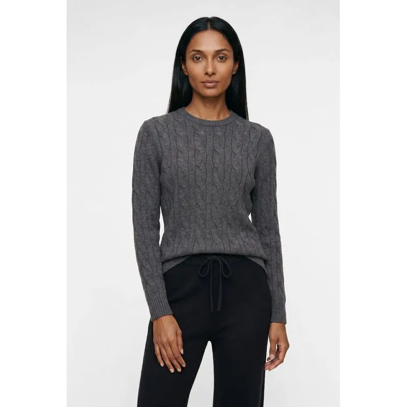Blusa feminina malha tricot modal trançada 61909 M / Chumbo