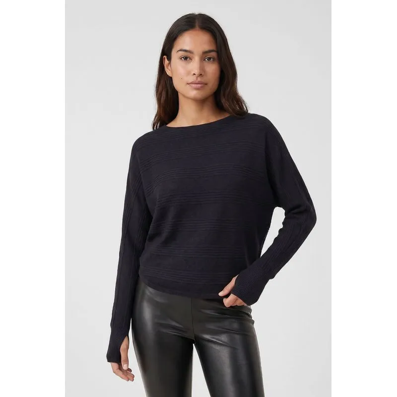 Blusa de malha feminina manga morcego com dedinho 61195 G / Preto