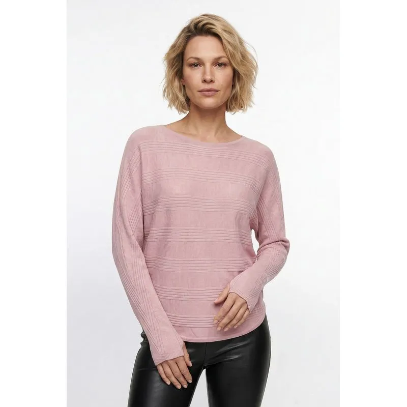 Blusa de malha feminina manga morcego com dedinho 61195 M / Rosa