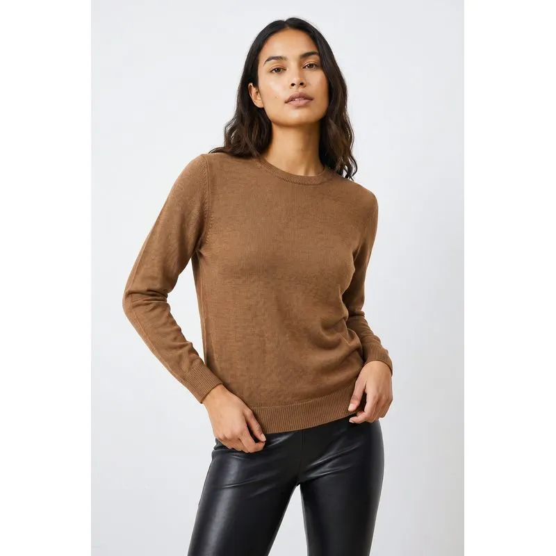 Blusa feminina malha básica gola redonda 61319 G / Caramelo