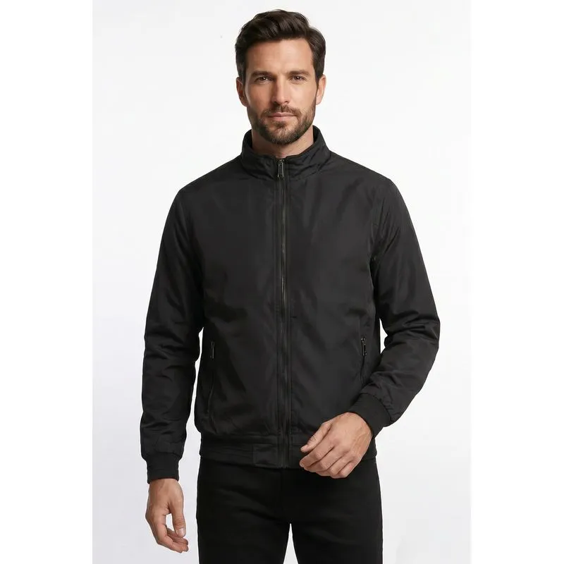 Jaqueta masculina nylon resinada 69485 GG / Preto