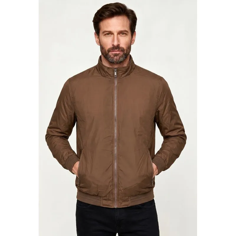 Jaqueta masculina nylon resinada 69485 M / Marrom