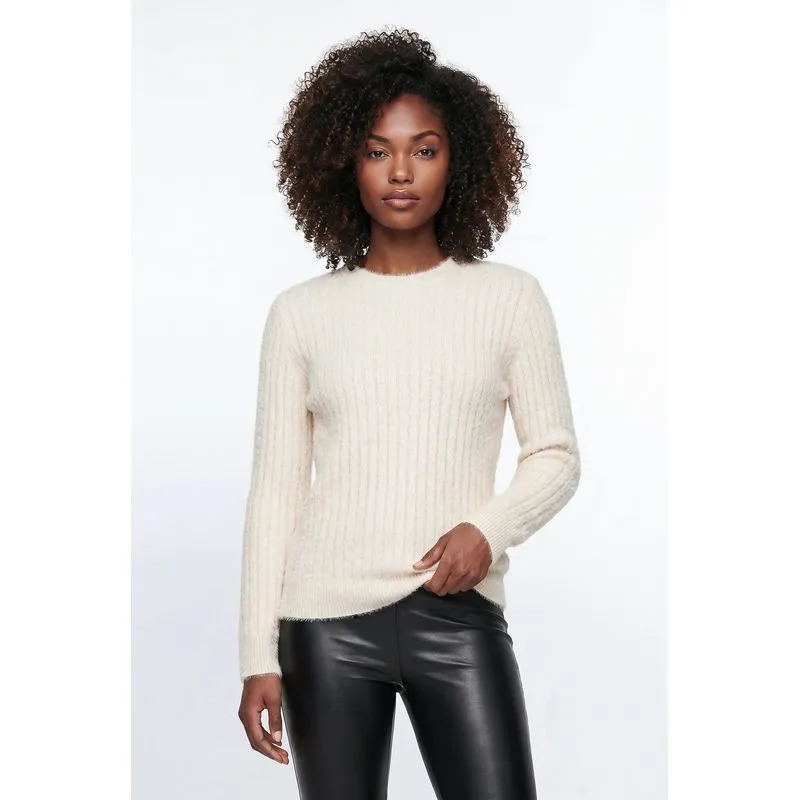 Blusa feminina malha pelo felpudo 61910 GG / Cru