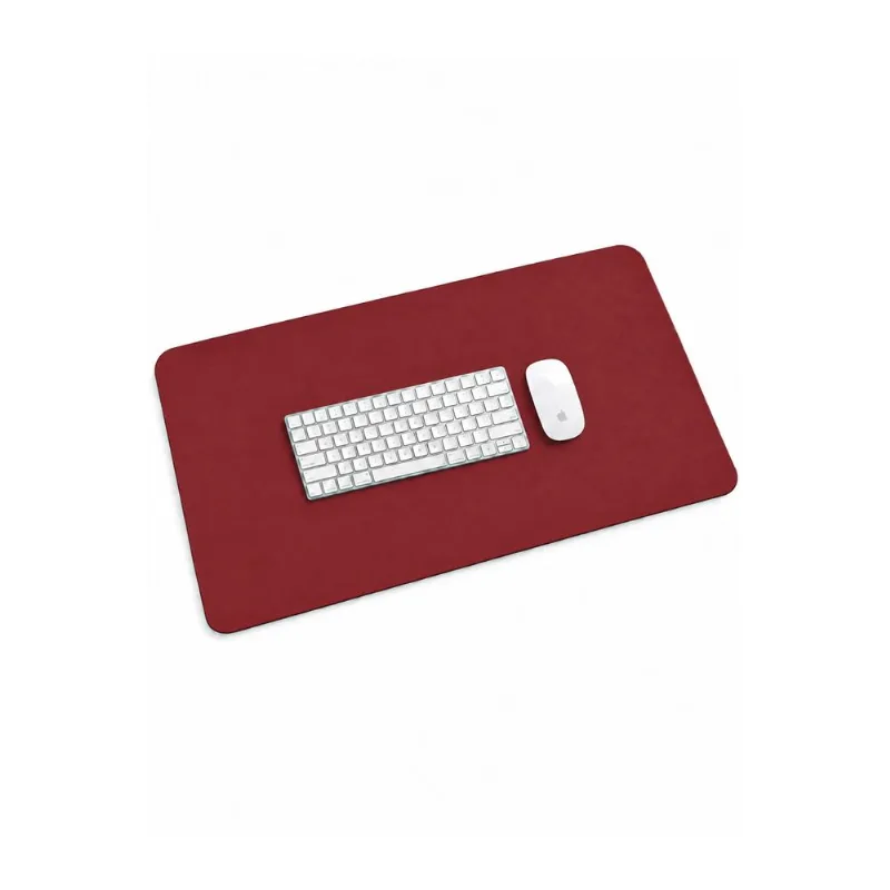 Desk Pad Grande 90x40 em couro liso Niv Vermelho