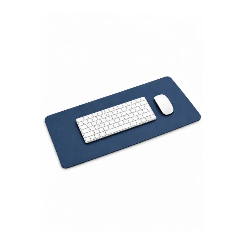 Desk Pad Médio 70x30 em couro liso Niv Azul