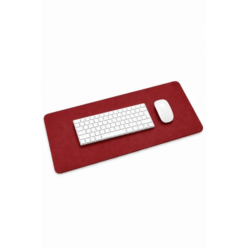 Desk Pad Médio 70x30 em couro liso Niv Vermelho