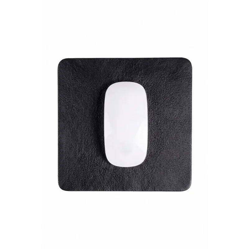 Mouse pad Médio 20x20 em couro liso Segno Preto